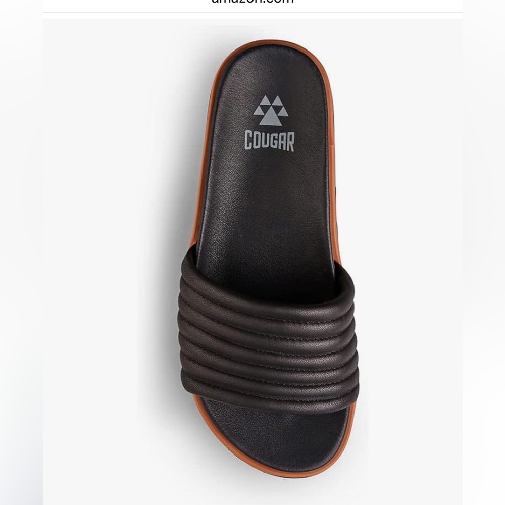 Cougar Black Slide Sandals - Picture 2 of 10